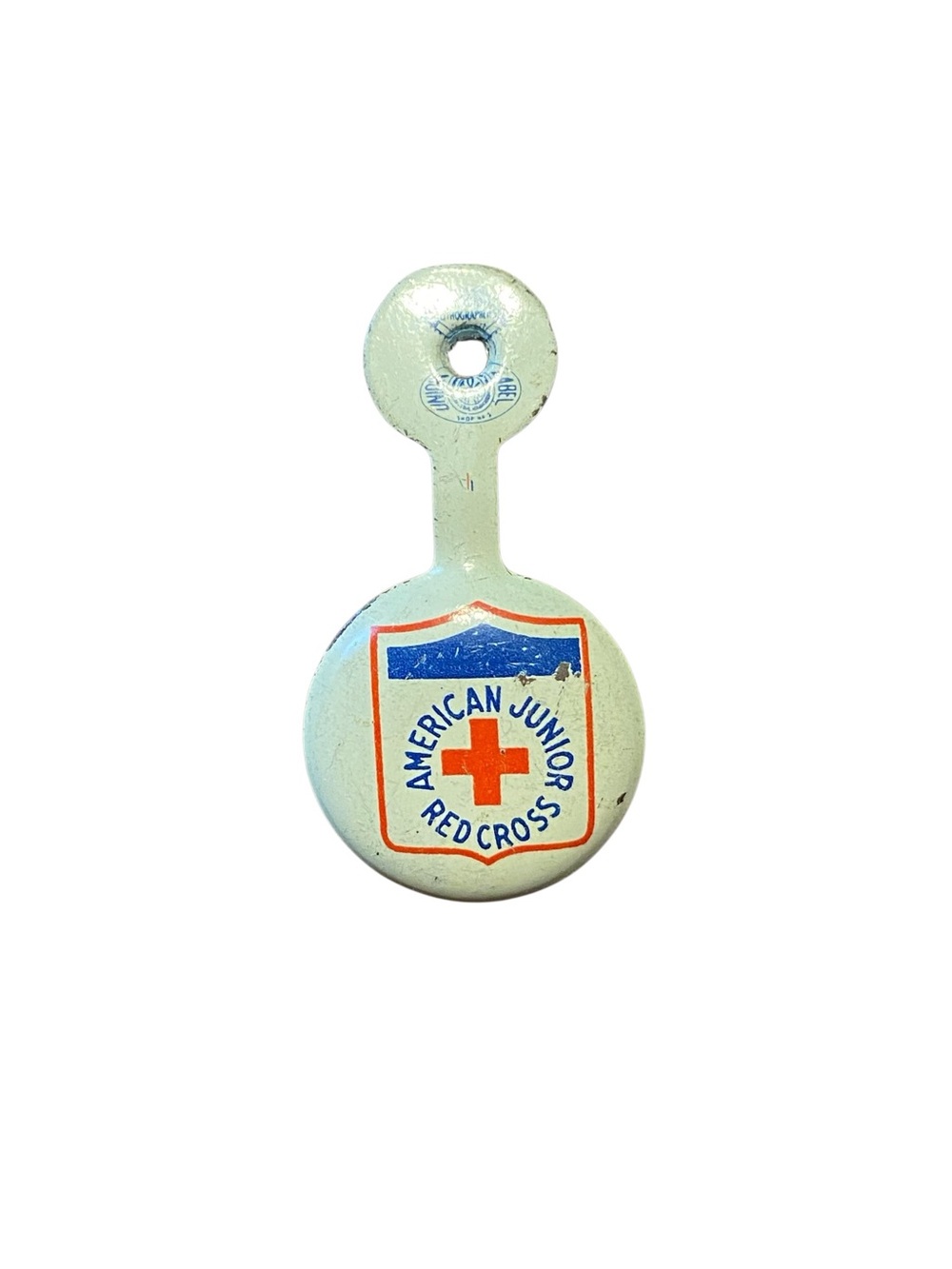 1940s WWll Era American Junior Red Cross Tab Pin Button Original Vintage Union